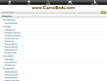 Tablet Screenshot of camobeds.com